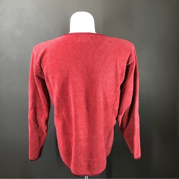 Jenny Dark Pink Embellished Floral Pullover Sweater - Picture 7 of 7